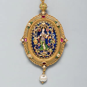 Pendant with Figure of Justice, Europe, northern, 1850 / 1900. Creator: Unknown