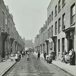 People in the street, Albury Street, Deptford, London, 1911
