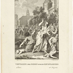 Persecution of the Jews by the crusaders, 1784. Artist: Bogerts, Cornelis (1745-1817)
