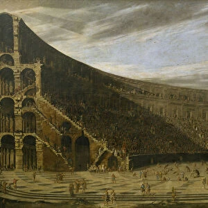 Perspective of a Roman amphitheatre. Artist: Gargiulo, Domenico (1609-1675)