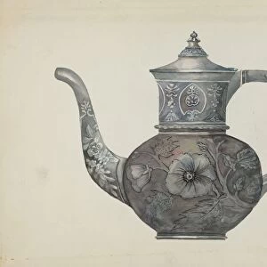 Pewter Teapot, c. 1937. Creator: Beulah Bradleigh