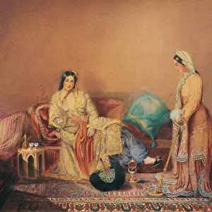 Phanariot Greek Ladies, Mid of the 19th cen Artist: Riviere, Daniel Valentine (1780-1854)