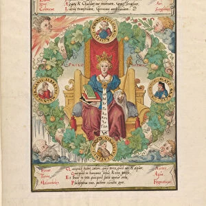 Philosophy Enthroned, mid-16th century. Creator: Virgil Solis