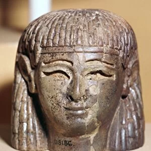 Phoenician ivory head found at the Burnt Palace in Nimrud, 8th century BC