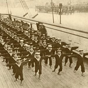 Physical Drill on the Arethusa. c1930. Creator: Unknown
