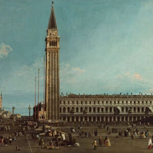 The Piazza San Marco, Venice, 1742-1745. Artist: Canaletto (1697-1768)