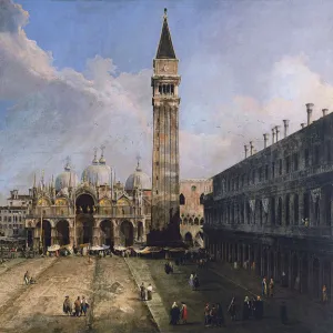 The Piazza San Marco in Venice, ca 1723-1724. Artist: Canaletto (1697-1768)