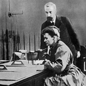 Pierre and Marie Curie in their laboratory, 1898 (1951)