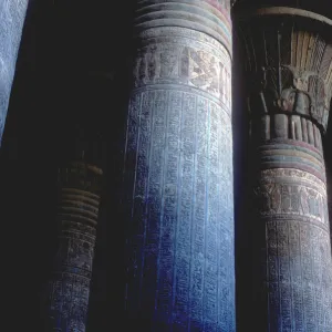 Pillars in the Hypostyle Hall, Temple of Khnum, Ptolemaic & Roman Periods