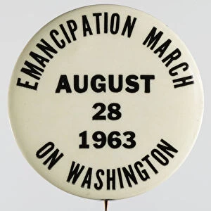Pinback button for the 1963 March on Washington, 1963. Creator: Unknown