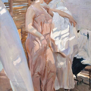The Pink Robe. After the Bath. Artist: Sorolla y Bastida, Joaquin (1863-1923)