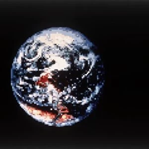 Pixellated Earth from space, c1980s. Creator: NASA