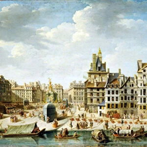 The Place de Greve in Paris, 1746. Artist: Nicolas Raguenet