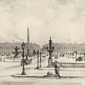 Place de la Concorde, 1915. Artist: Frank Milton Armington