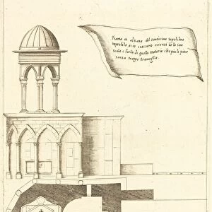 Plan and Elevation of the Church of the Holy Sepulchre, 1619. Creator: Jacques Callot