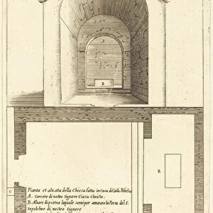 Plan and Elevation of the Church near the House of Caiaphas, 1619