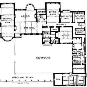 Plan of Maesycrugiau Manor, c1900, (1905). Artist: Arnold Mitchell