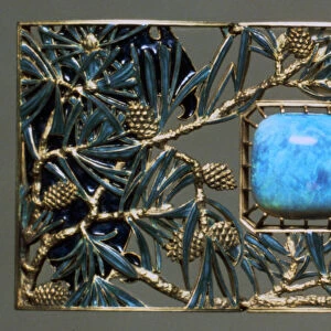 Plaque for eagles and pine choker, c1899-1901. Artist: Rene Lalique