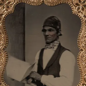 Plasterer with Hawk and Trowel, 1860s-70s. Creator: Unknown