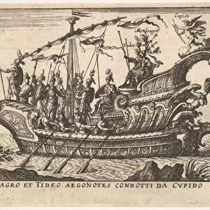 Plate 13: Argonauts Meleager and Tydeus led by Cupid (Meleagro et Tideo Argonotes