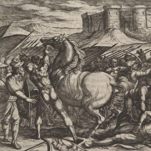 Plate 17: The Romans Misled by Civilis Horse to Believe that He was Dead or Injured