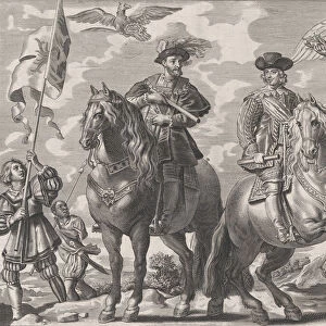 Plate 20: Charles V and Ferdinand on Horseback; from Guillielmus Becanuss Serenissimi