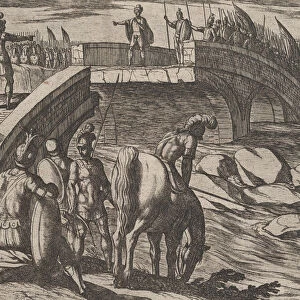 Plate 36: Civilis and Cerialis Meet on a Broken Bridge to Reach an Accord