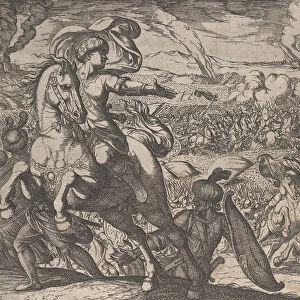 Plate 6: Darius Fleeing from the Battlefield, from The Deeds of Alexander the Great, 1608
