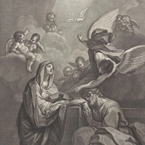 Plate 6: Saint Josephs dream, with the Virgin Mary at left