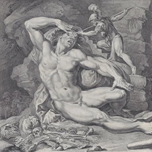 Plate 6: Ulysses driving a burning stake into Polyphemus eye, 1756