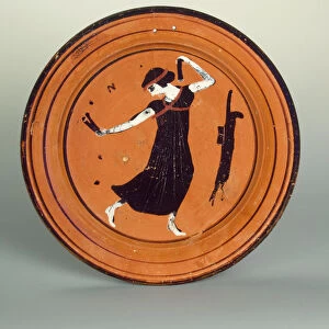 Plate with a dancing girl. Attic pottery