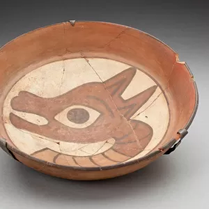 Plate Depicting Head of Llama on Interior, 180 B. C. / A. D. 500. Creator: Unknown