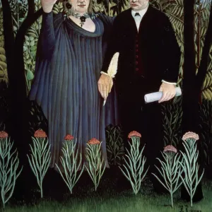 The Poet and his Muse. Portrait of Guillaume Apollinaire and Marie Laurencin, 1909. Artist: Henri Rousseau