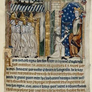 The poisoning of King John, 13th century. Artist: Anonymous