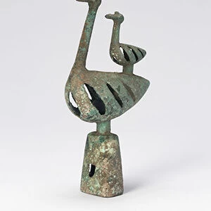 Pole Top with Double Bird-Shaped Bell (one of pair), 6th / 4th century B. C