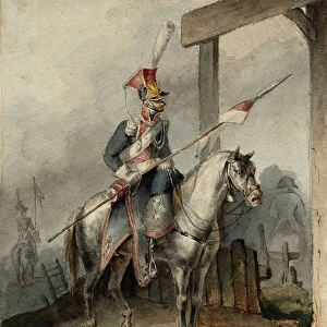 Polish chevauleger of the French Imperial Guard, ca 1808. Artist: Anonymous