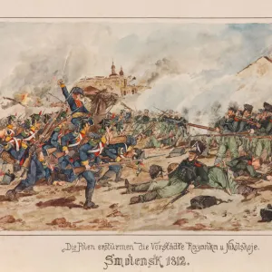 Polish forces storm the suburbs of Smolensk in 1812