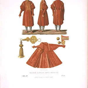 A Polish Kaftan of Peter the Great. From the Antiquities of the Russian State, before 1853. Artist: Solntsev, Fyodor Grigoryevich (1801-1892)