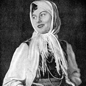 Polish woman in traditional dress, 1936
