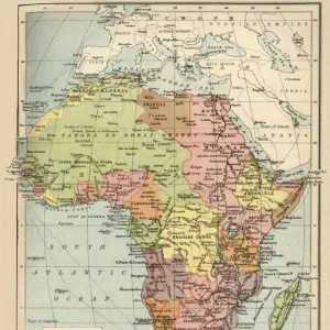 Political Map of Africa, 1914, (1920). Creator: John Bartholomew & Son