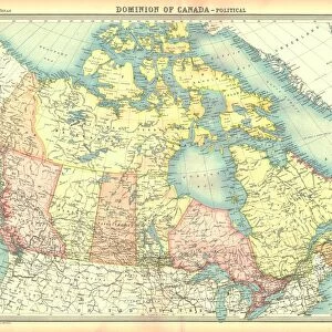 Political map of the Dominion of Canada