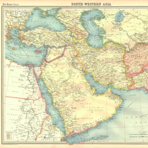 Political map of South Western Asia