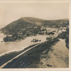 Polperro from Talland Cliff Path, 1927