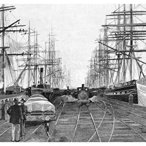Port of Melbourne, Victoria, Australia, 1886. Artist: W Mollier
