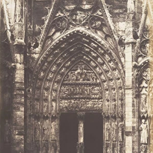 Portail de la Calende, Rouen Cathedral, 1852-54. Creator: Edmond Bacot