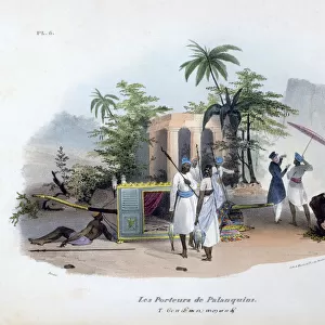 Porteurs de Palanquins, 1828. Artist: Jean Henri Marlet