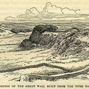A Portion of the Great Wall Built from the Tyne to Solway Firth by the Emperor Hadrian in A