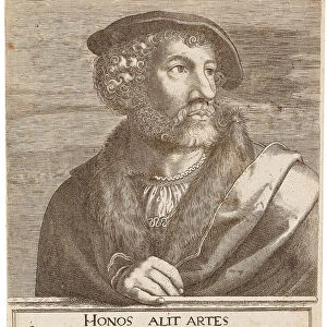 Portrait of the Artist Lucas Gassel. Creator: Binck, Jakob (1490 / 1504-1569)