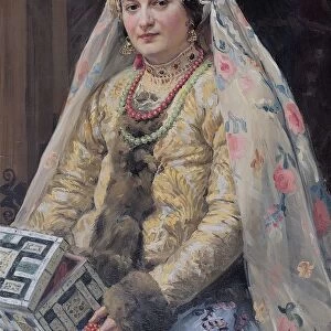 Portrait of the Artists Wife, 1917. Artist: Kulikov, Ivan Semyonovich (1875-1941)