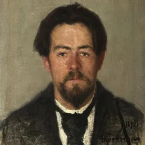 Portrait of the author Anton Chekhov, (1860-1904), 1895